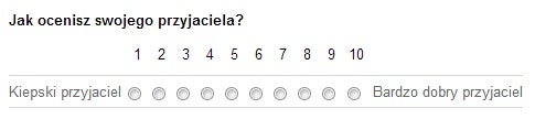 ankieta online google dysk drive - skala pytań