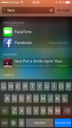 iOS7 Spotlight