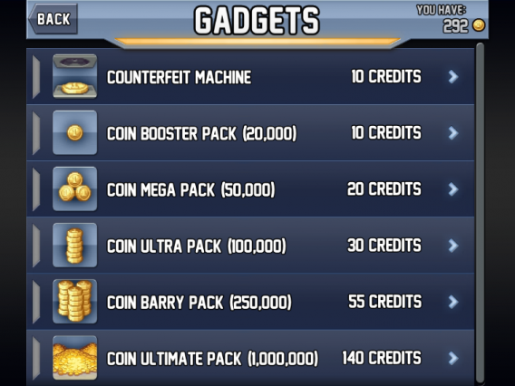 opłaty w Jetpack Joyride 