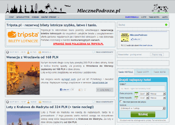mlecznepodroze - jak szukac tanich lotow promocje na bilet