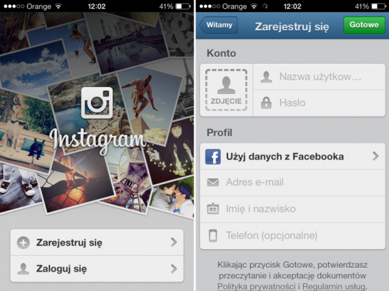 instagram pierwsze kroki