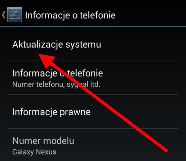 Aktualizacja Android 4.3