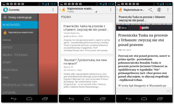 Google Currents na Android