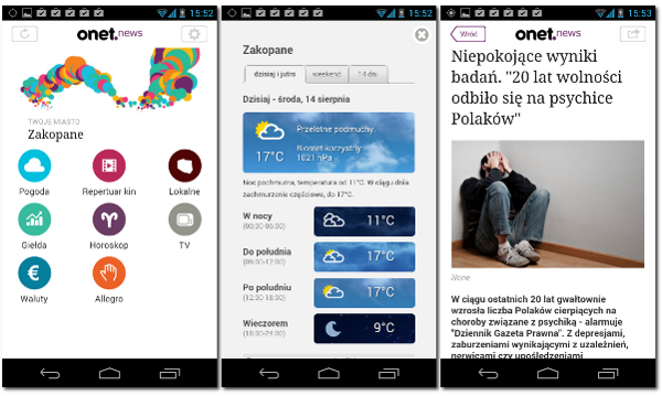 Onet News na Android