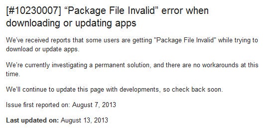 Package File Invalid - błąd na Google Play Store