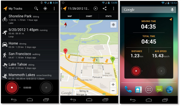 My tracks na Android