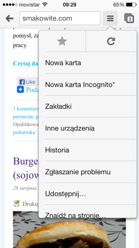 Chrome na iOS 7