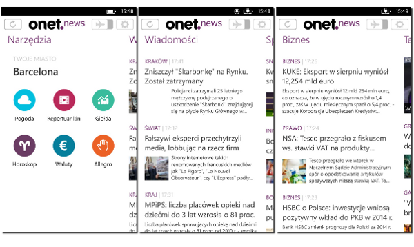 Onet News na Windows Phone