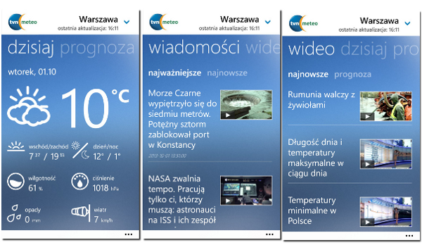 TVN Meteo na Windows Phone