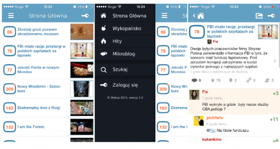 Wykop na iOS7