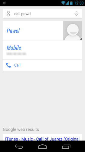 Google Now - polecenia głosowe