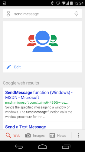Wysyłanie SMS w Google Search
