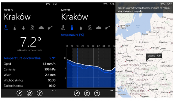 Meteo na Windows Phone