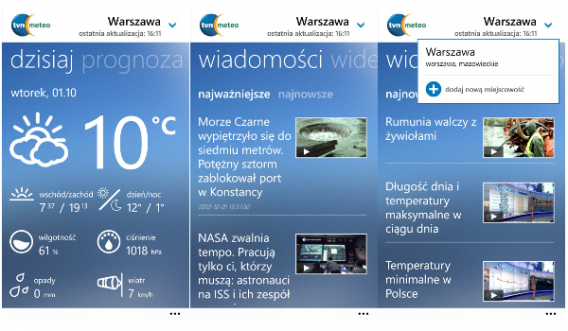 TVN Meteo na Windows Phone