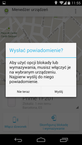 Menedżer urządzeń na Android