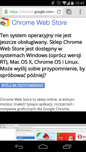 Sklep Google Chrome na Android