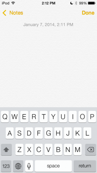 Klawiatura w iOS 7 beta 3