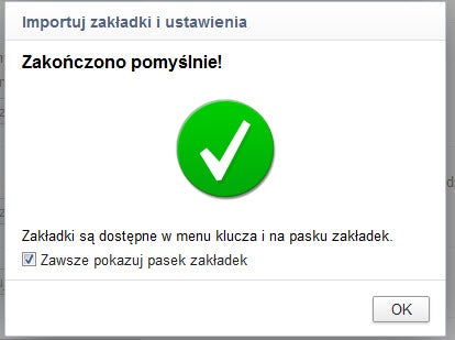 Chrome - przenoszenie zakładek z Firefox