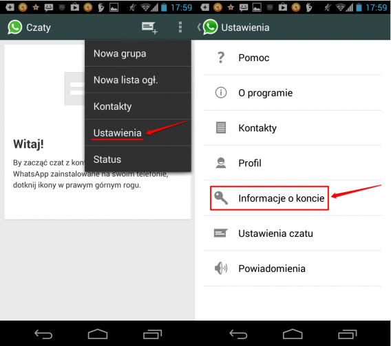 WhatsApp na Android