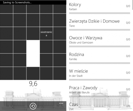 Niemiecki na Windows Phone