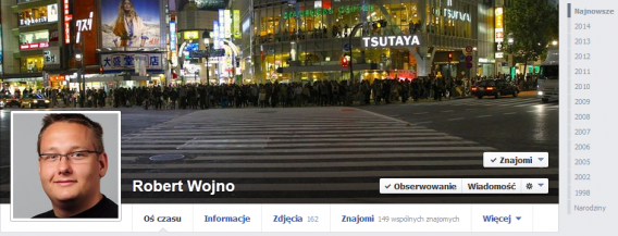 oś czasu na facebooku