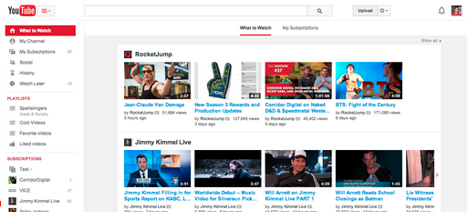 Nowy wygląd YouTube