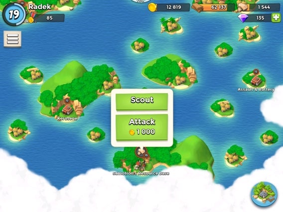 Boom Beach bazy surowcow