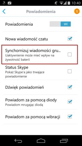 Skype na Androida