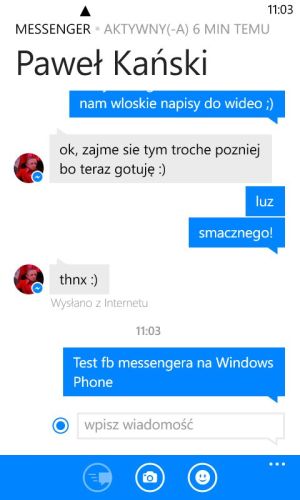 Windows Phone FB Messenger