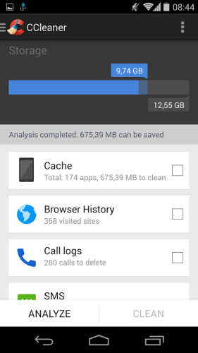 CCleaner na Androida