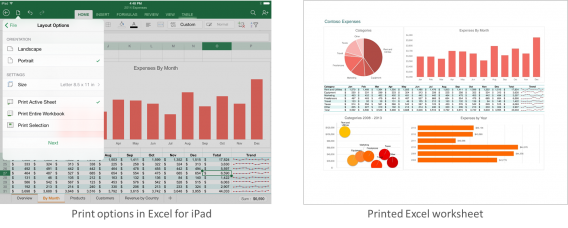 Excel na iPada - drukowanie