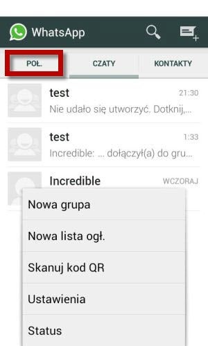Połączenia głosowe w WhatsApp na Androida