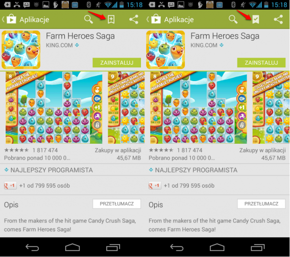 Lista życzeń Google Play na Androida