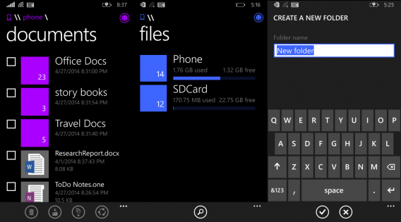 Files na Windows Phone 8.1