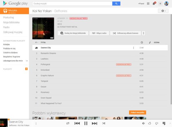 Muzyka All access w Google Play Muzyka All access w Google Play