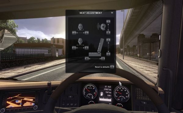 Regulacja siedzenia w cieżarówce w ETS 2