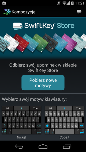 SwiftKey nowe kompozycje