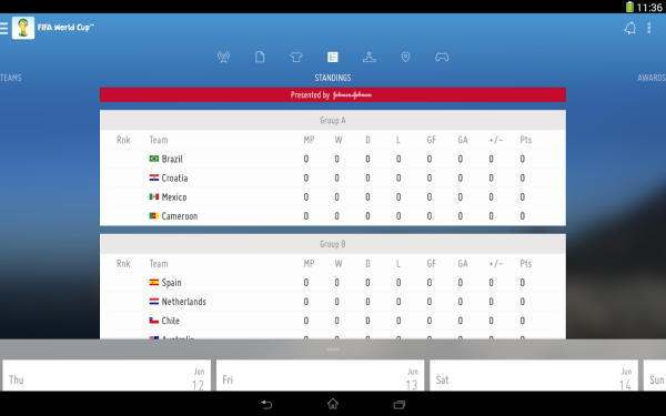 Wyniki Mundialu w aplikacji FIFA Wyniki Mundialu w aplikacji FIFA