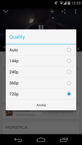 YouTube na Android