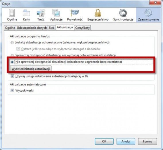 Firefox aktualizacja do najnowszej wersji