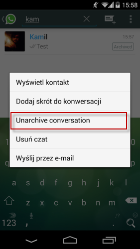 WhatsApp na Androida
