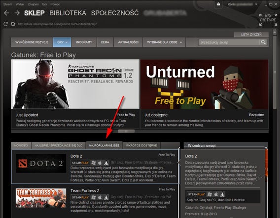najpopularniejsze na steam
