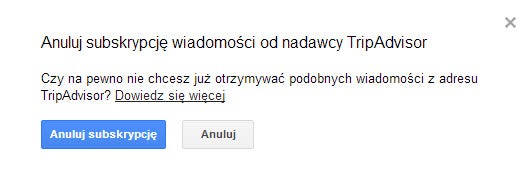 Anulowanie subskrypcji w Gmail