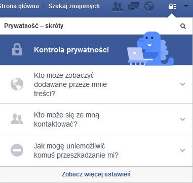 Kontrola prywatności w facebooku