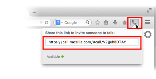 Hello Firefox - tworzenie rozmowy Hello Firefox - tworzenie rozmowy