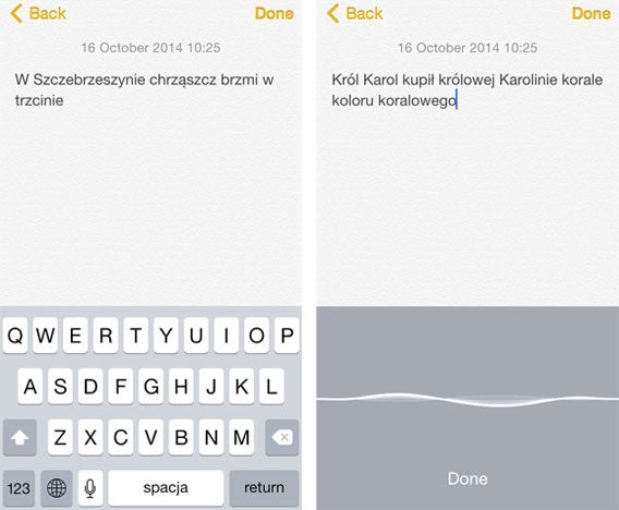jak dyktowac iphone