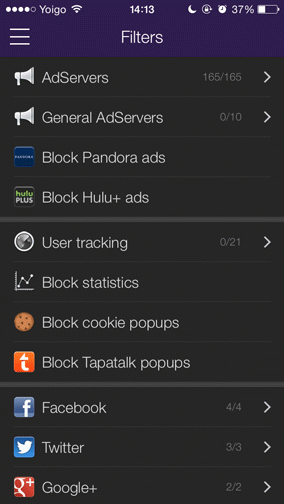 menu Weblock