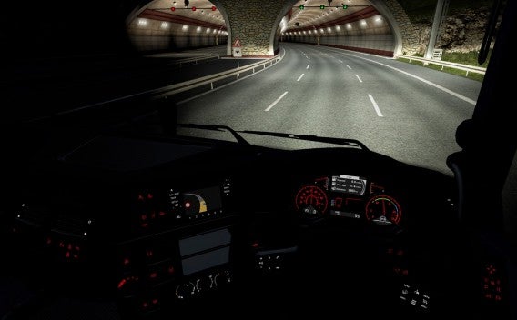 ETS 2 - kolorowe światła na desce rozdzielczej