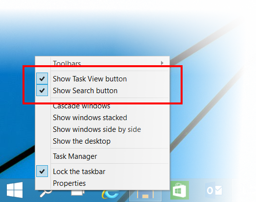 Pasek zadań Windows 10