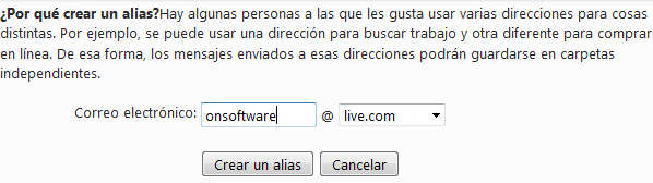Creando el alias